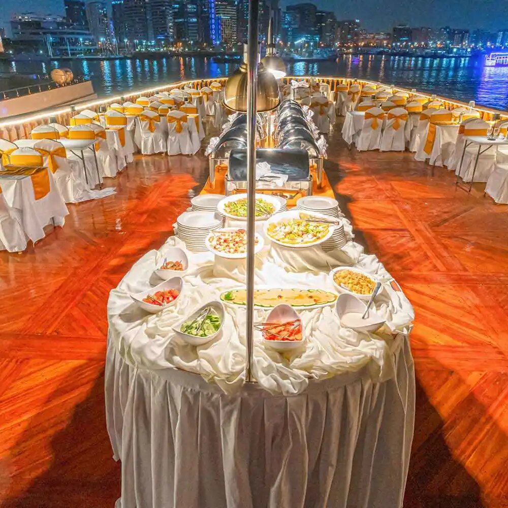 Buffet dinner onboard