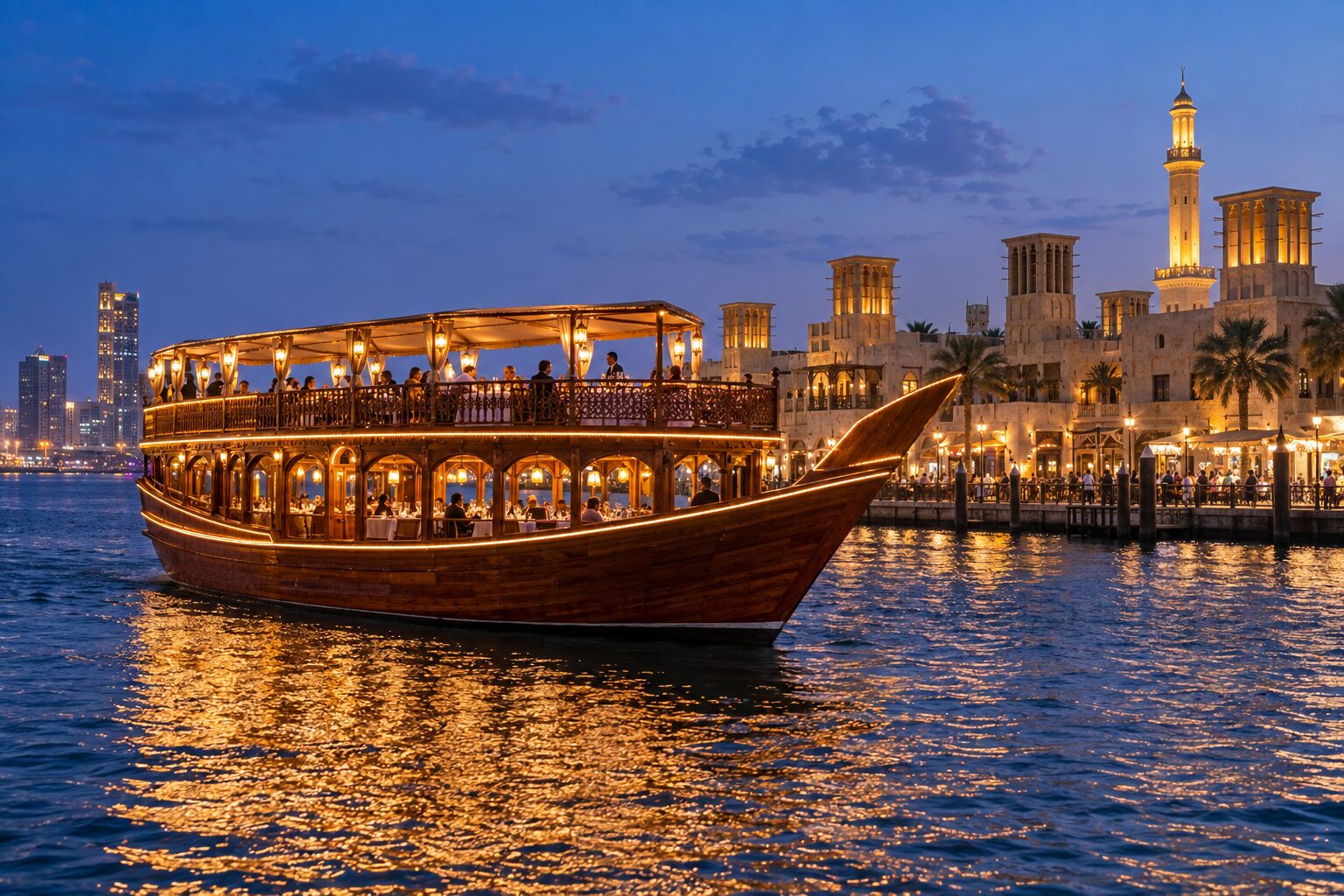 Dubai Creek Dhow Cruise with Dinner experience with Godida Travel