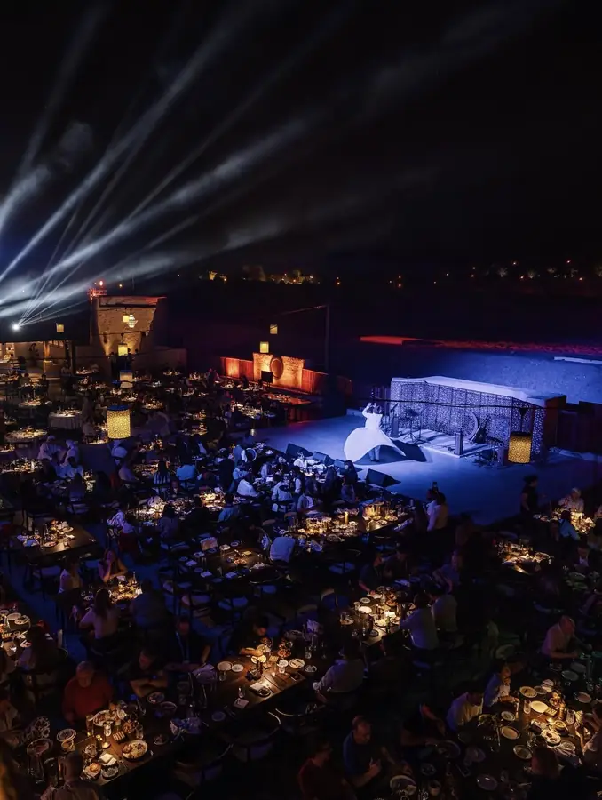 Evening entertainment at the desert venue